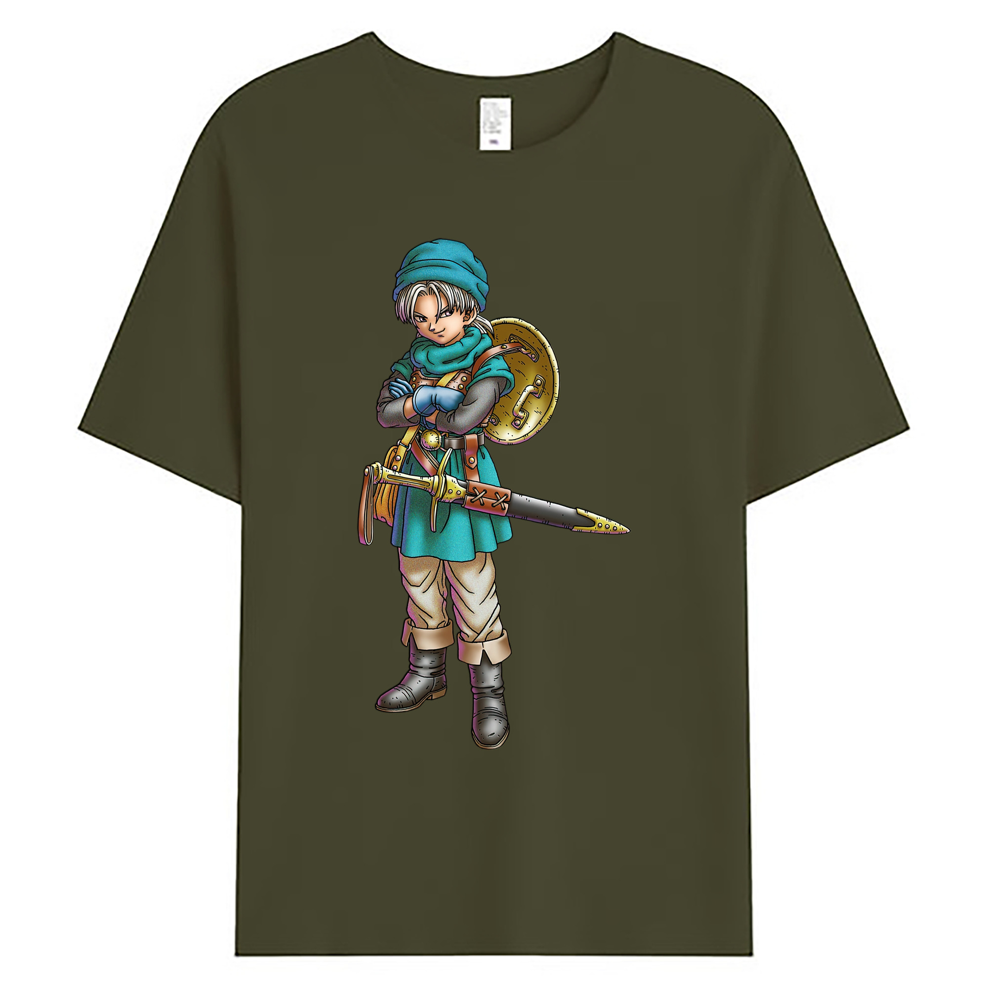 （画像用） ドラゴンクエスト Doragon Kuesuto Dragon Quest 綿100％ メンズ半袖Tシャツ｜肌触りやわらか＆通気性